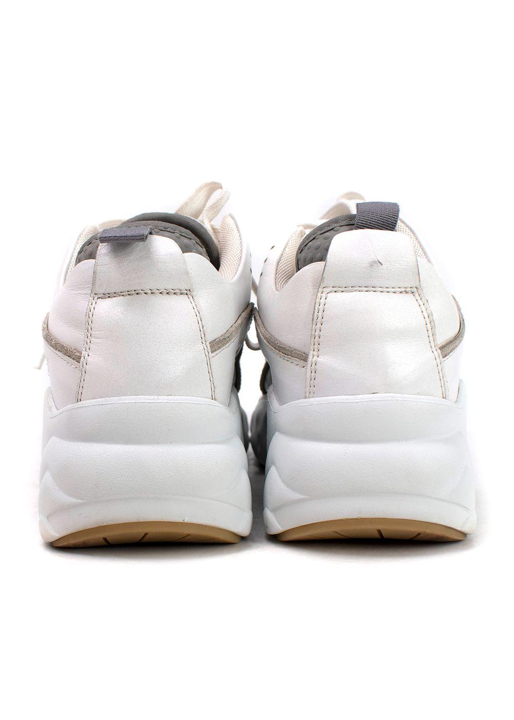 Acne Studios White Leather Manhattan Sneakers