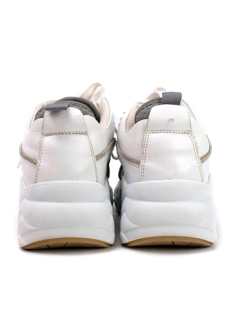 Acne Studios White Leather Manhattan Sneakers