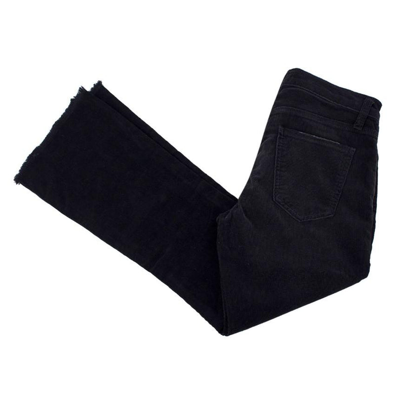 Current/Elliott 'The Kick Jean' Black Corduroy Trousers