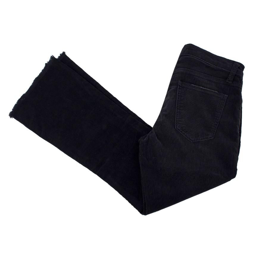 Current/Elliott 'The Kick Jean' Black Corduroy Trousers