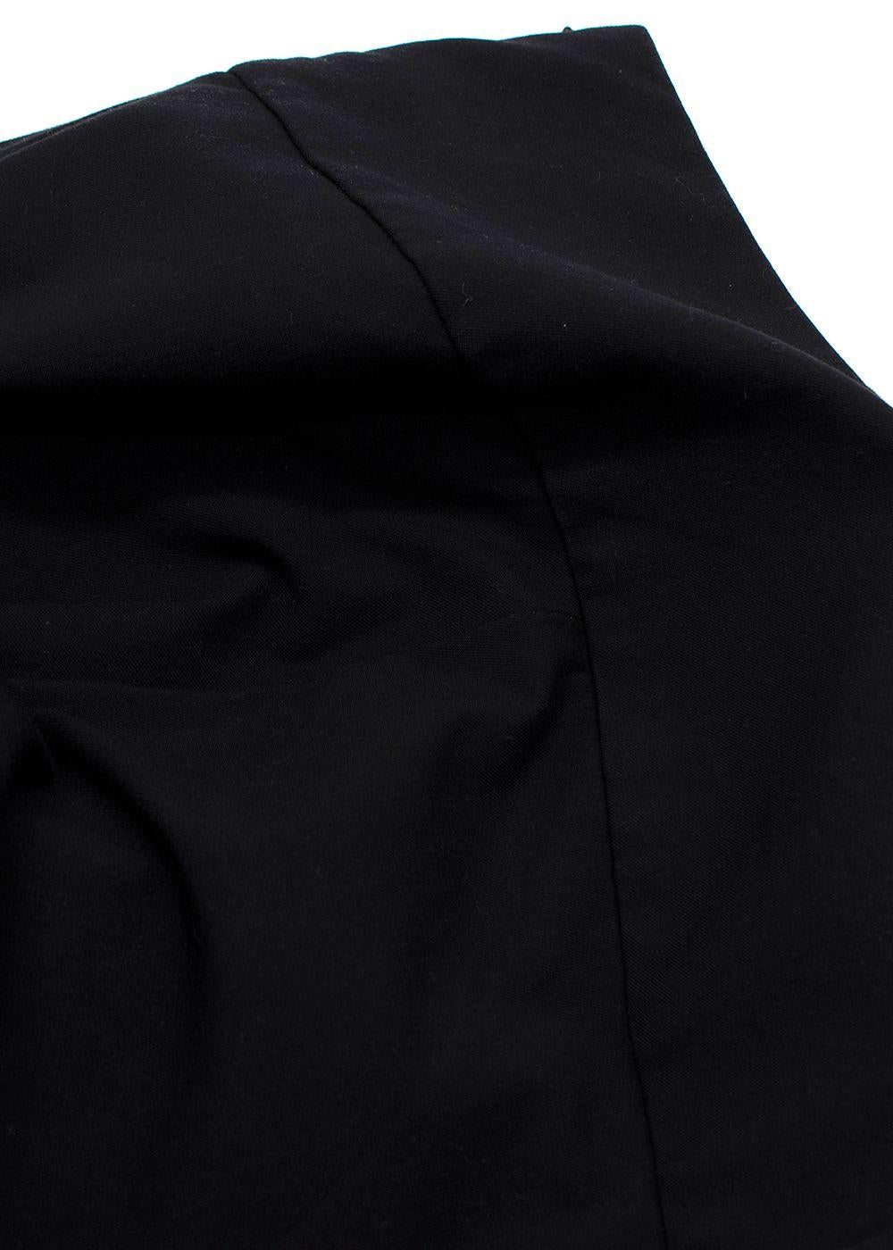 Theory Black Cotton Blend Trousers