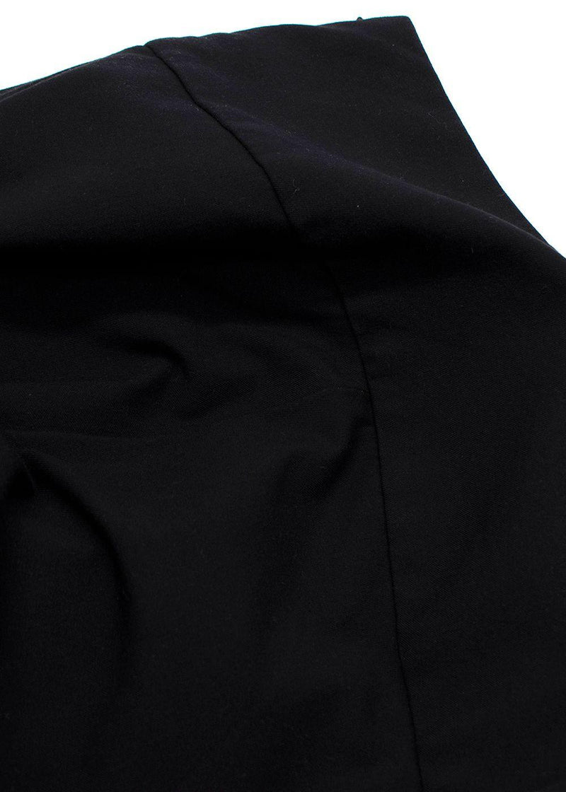 Theory Black Cotton Blend Trousers