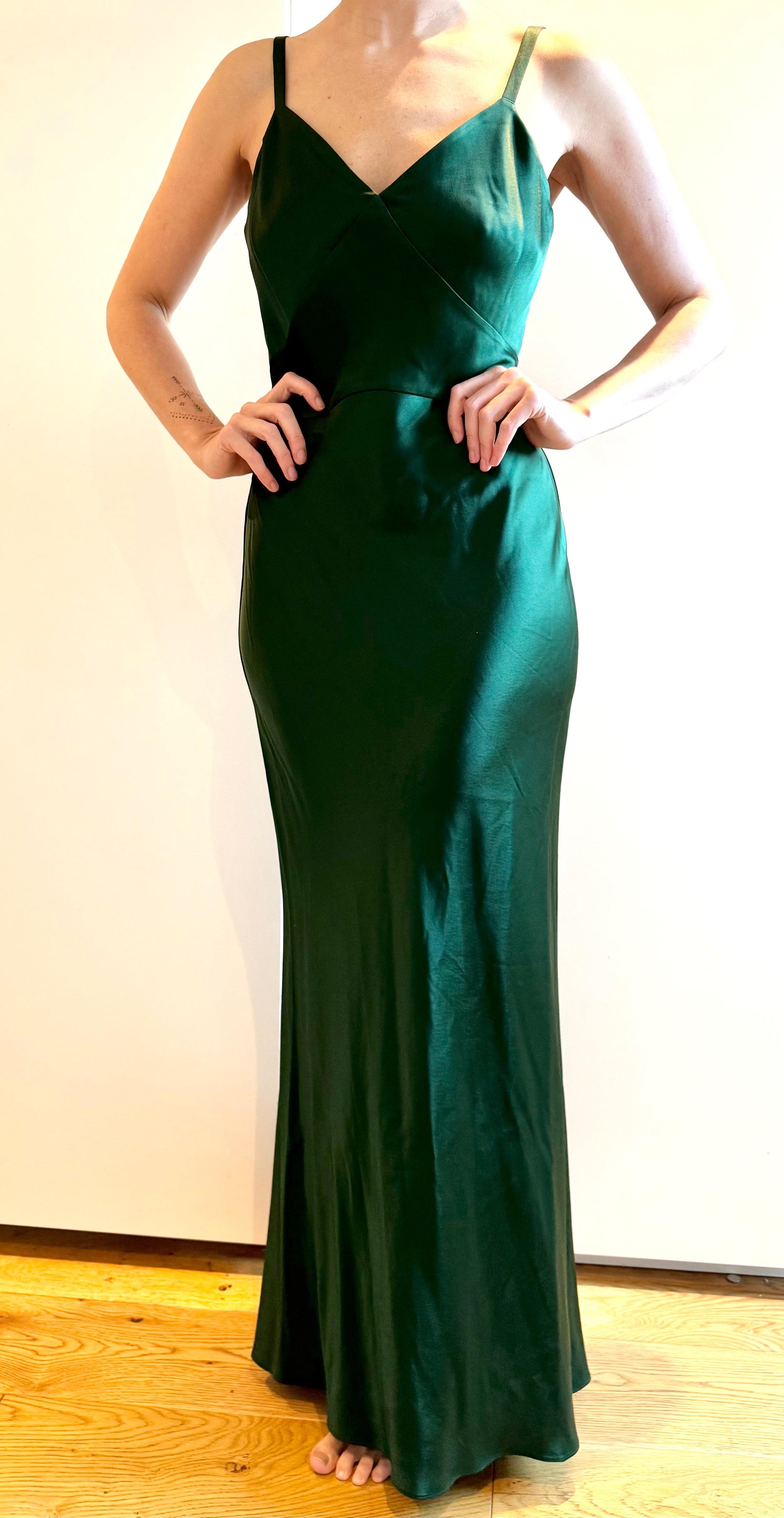 Ralph Lauren Green Maxi Slip Dress