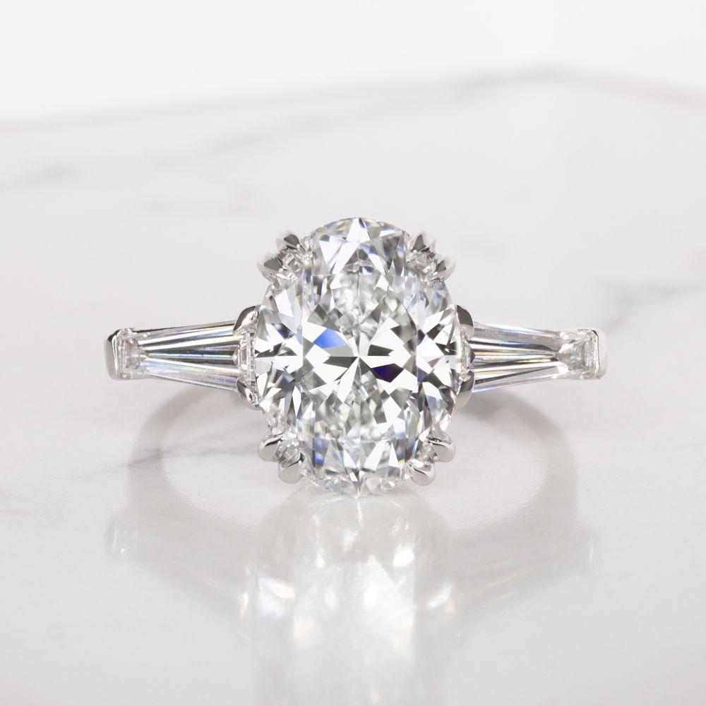 Verde 2.7ct Oval Cut Lab Grown IGI Diamond Ring