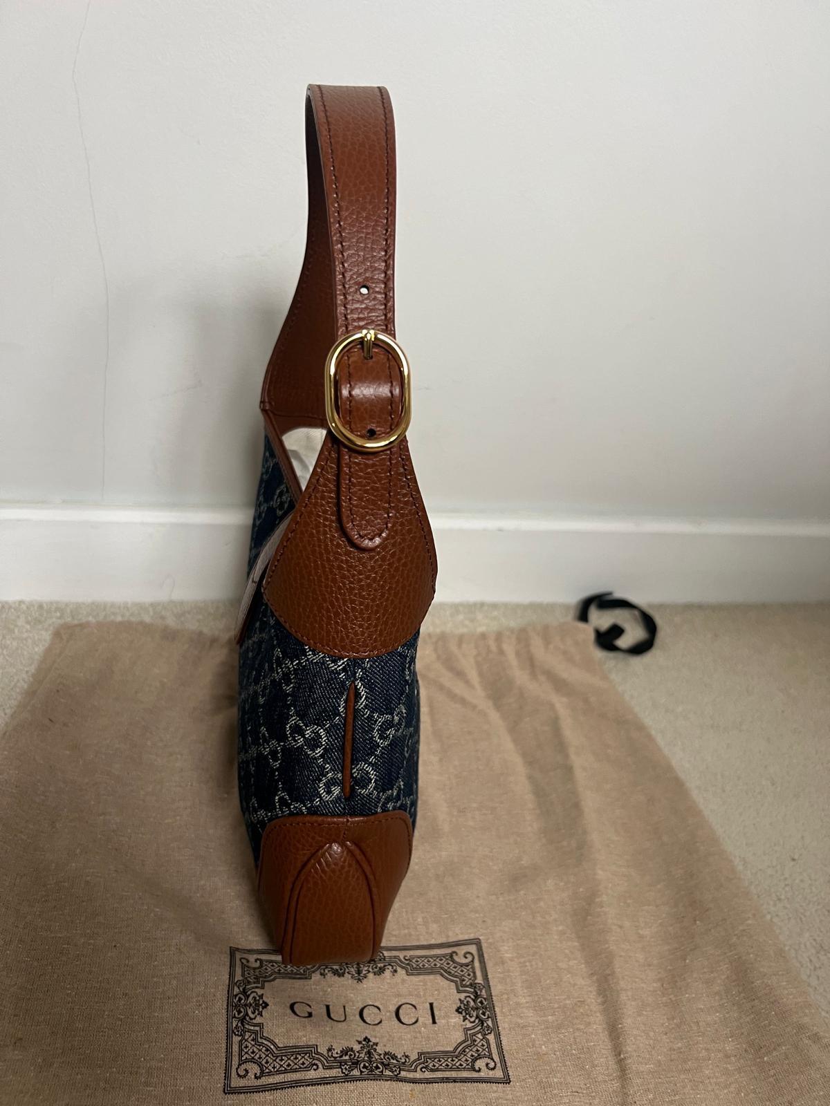 Gucci Medium Denim Jackie O Bag