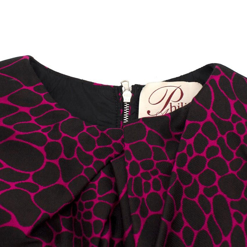 Philip Armstrong abstract-jacquard belted dress