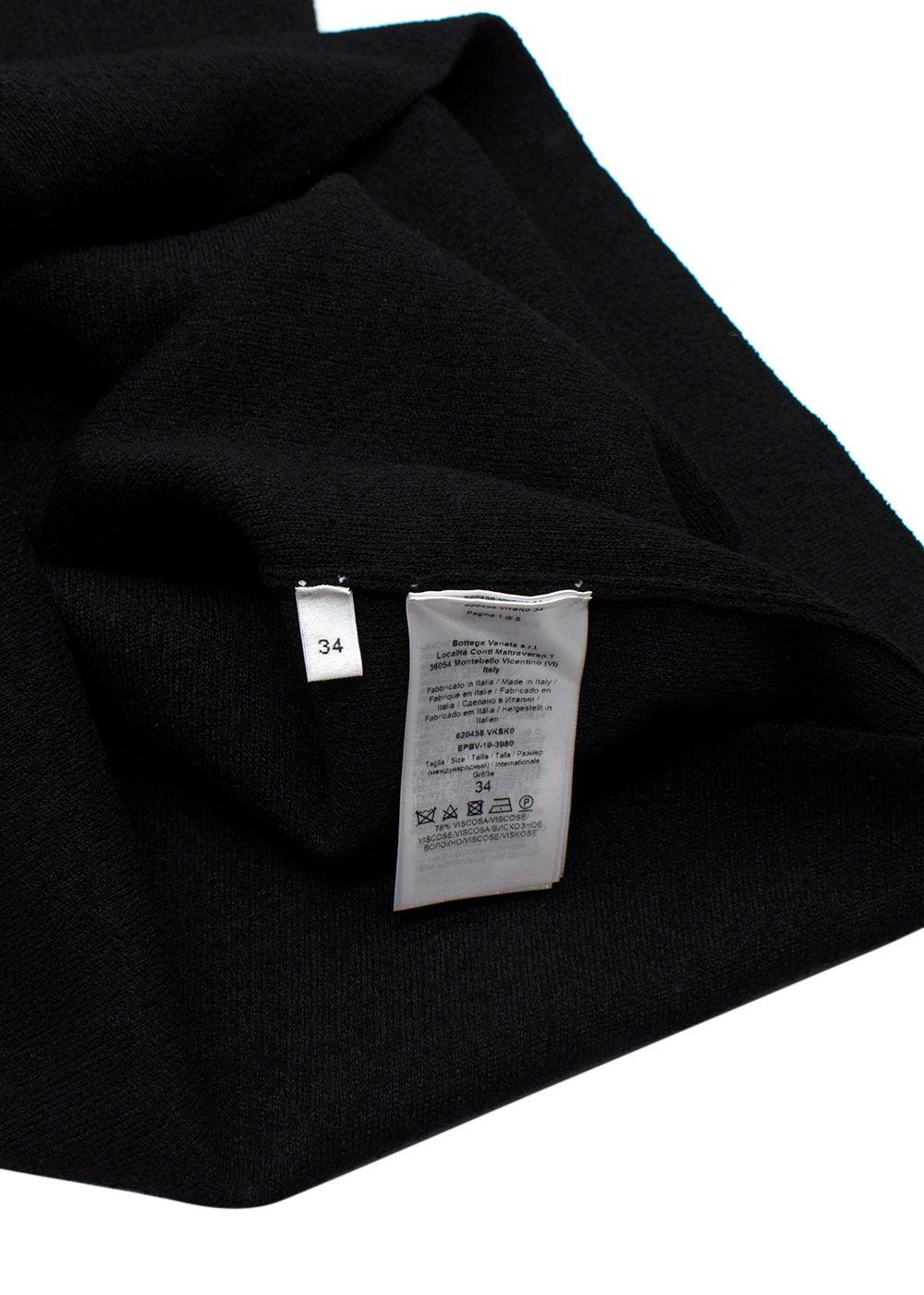 Bottega One Shoulder Black Midi Dress