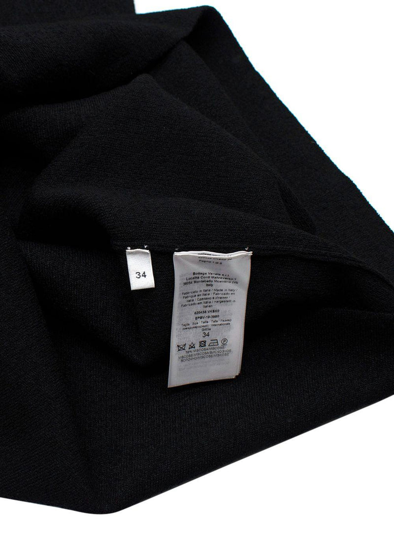 Bottega One Shoulder Black Midi Dress