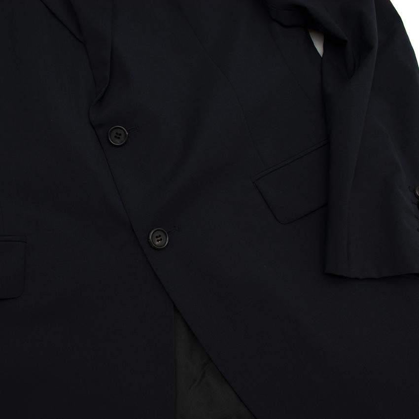 Prada Navy Wool Single Breasted Tailored Jacket