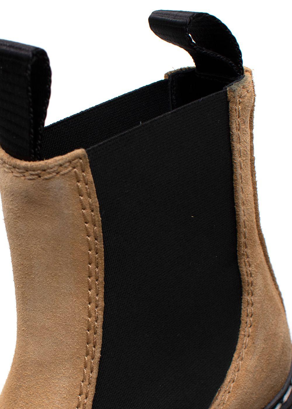 Proenza Schouler Sandy Brown Suede Chelsea Boots