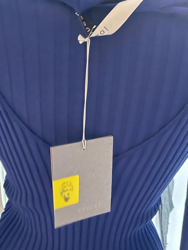 Ioannes blue fine ribbed knit cardigan