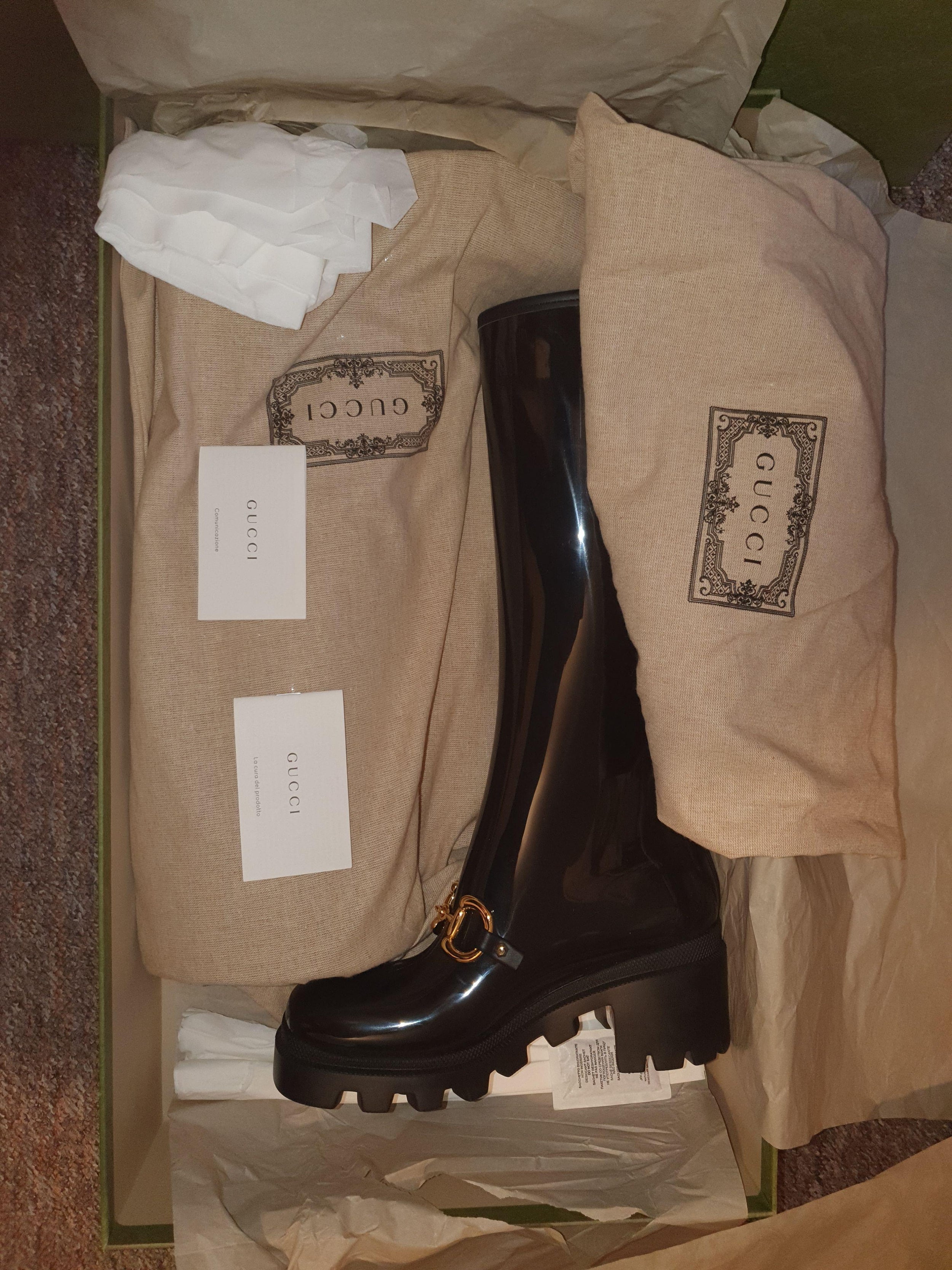 Knee High Horsebit Rain Boots