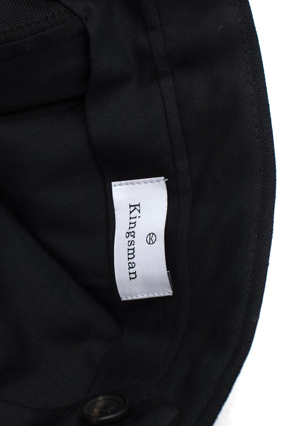 Kingsman Black Wool Blend Suit Trousers