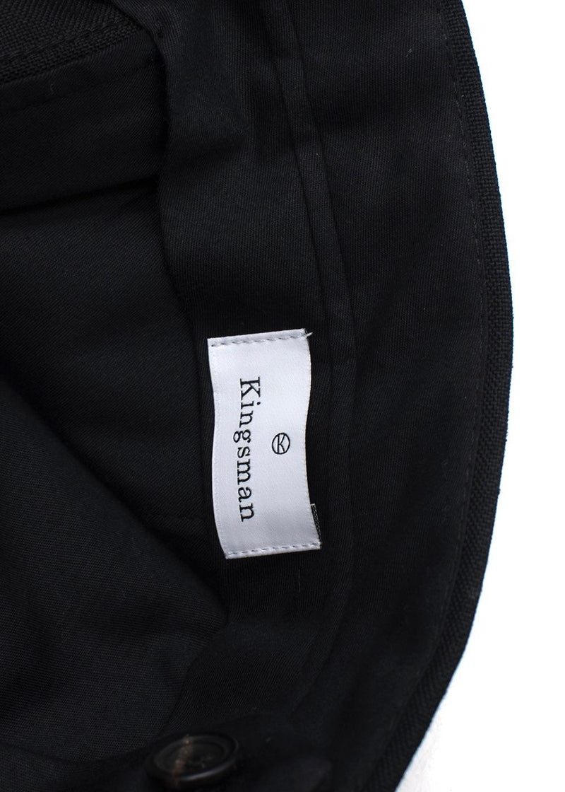 Kingsman Black Wool Blend Suit Trousers