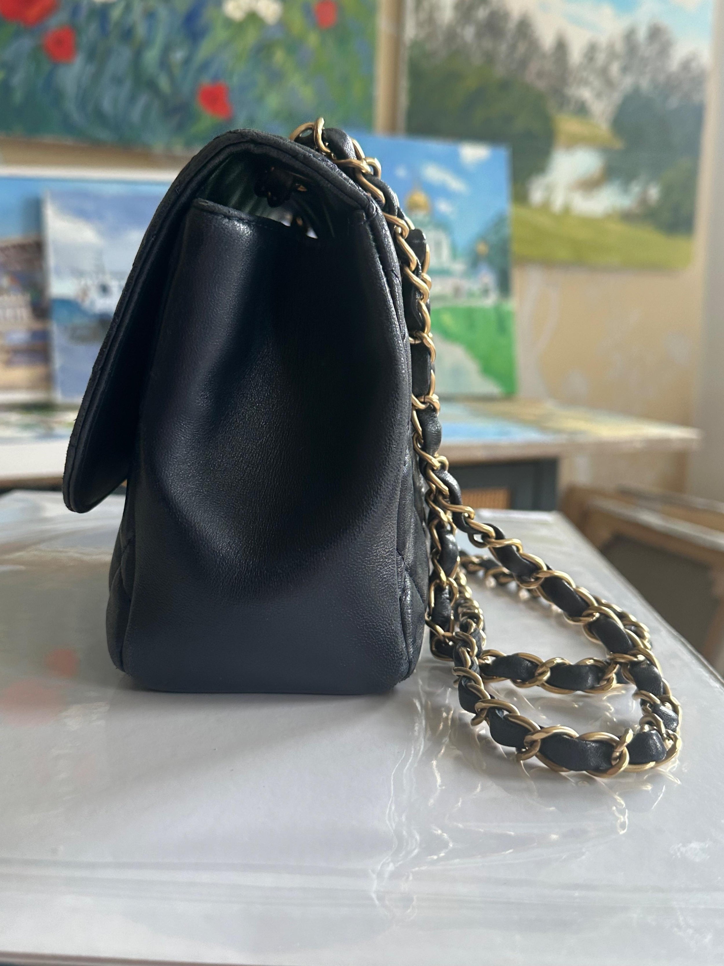 Chanel Midnight Blue Lambskin Single Flap Bag