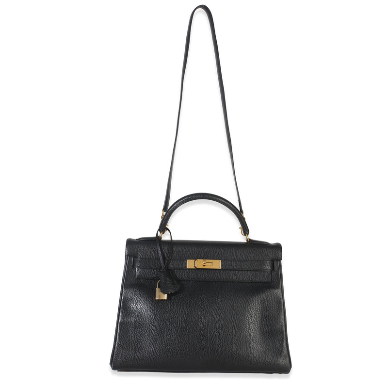 Hermès  Black Ardennes Vintage Kelly  32 GHW