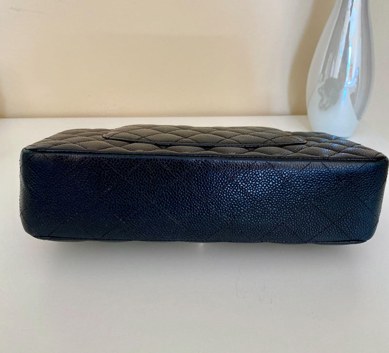 Chanel Medium Black Classic Caviar Double Flap Bag