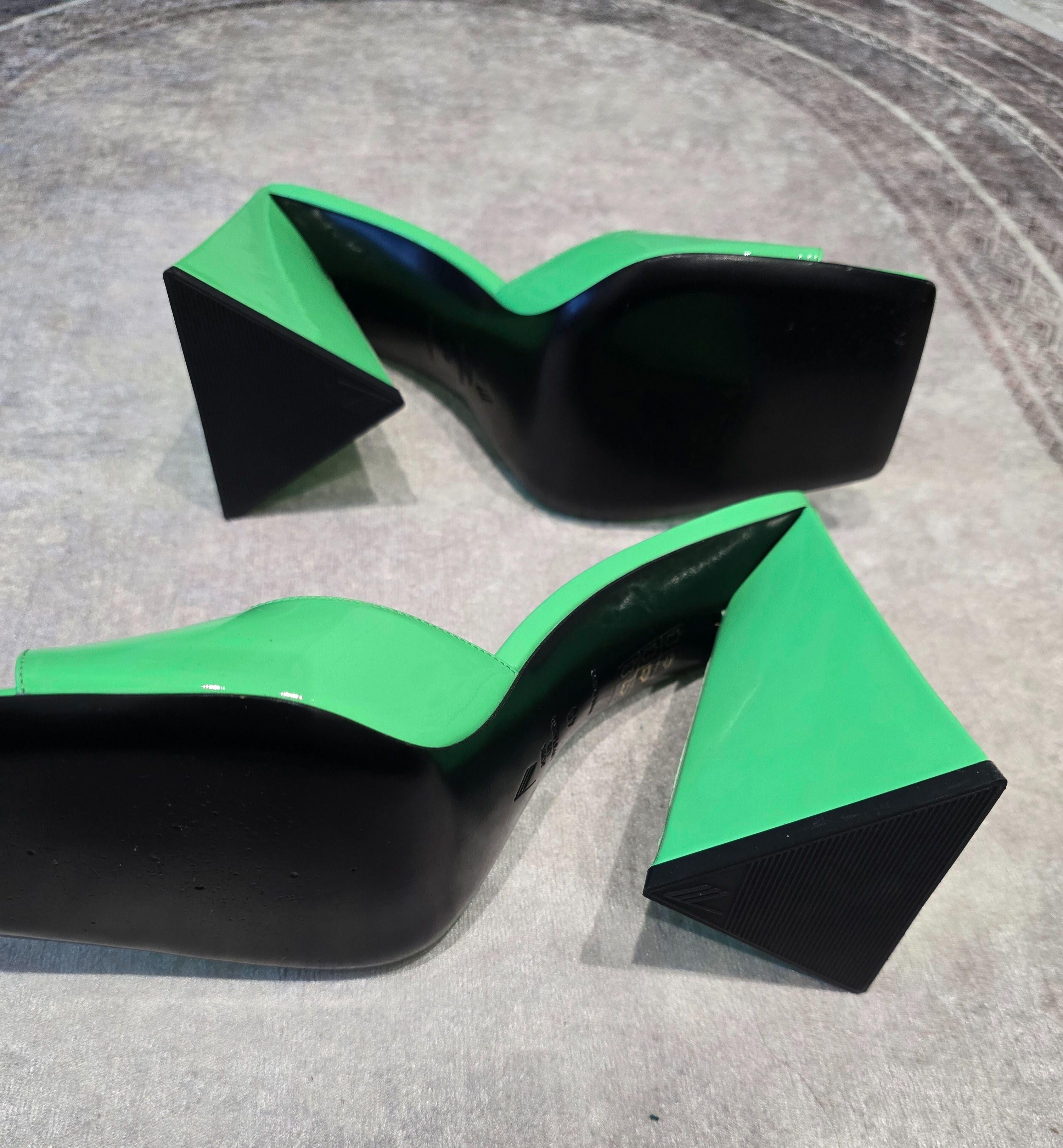 The Attico Green Devon Mules