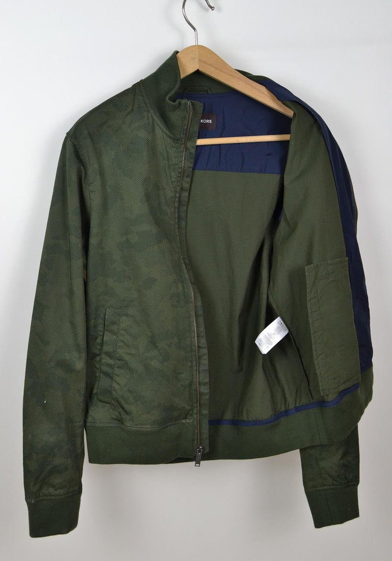 Green Camo Print Jacket