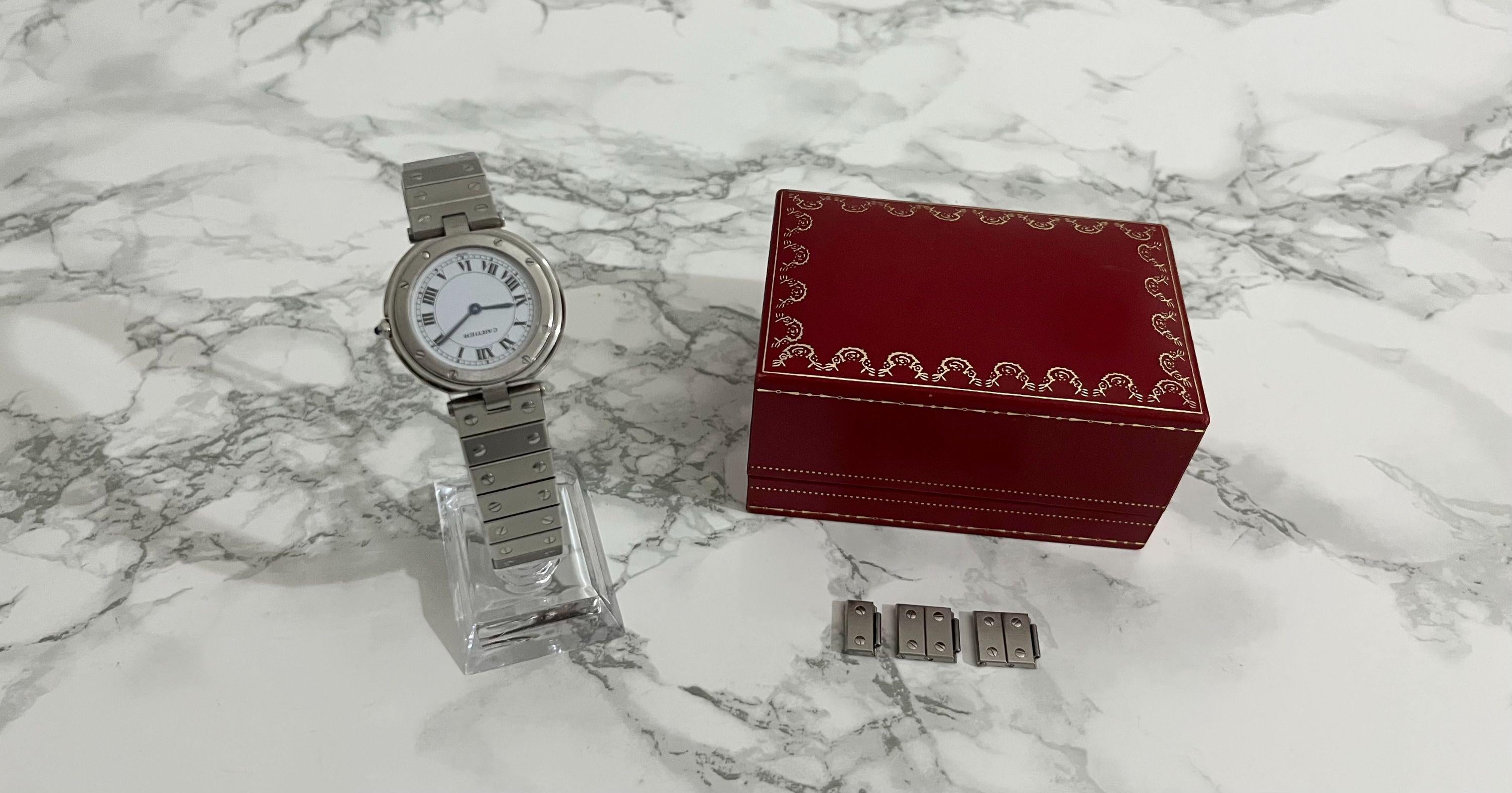 Cartier Santos Round Stainless Steel Watch