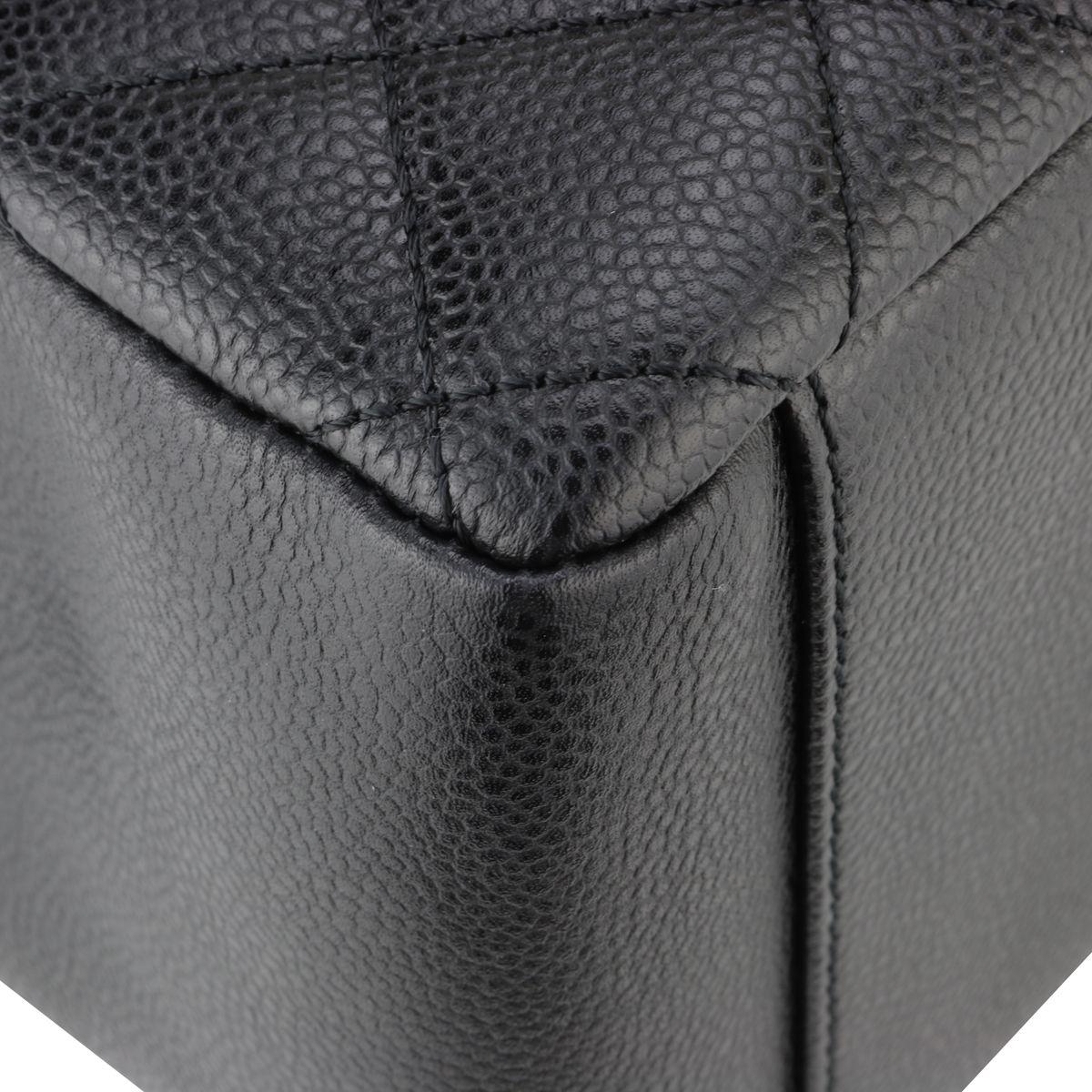 Chanel Black Caviar Leather Grand Shopper Tote