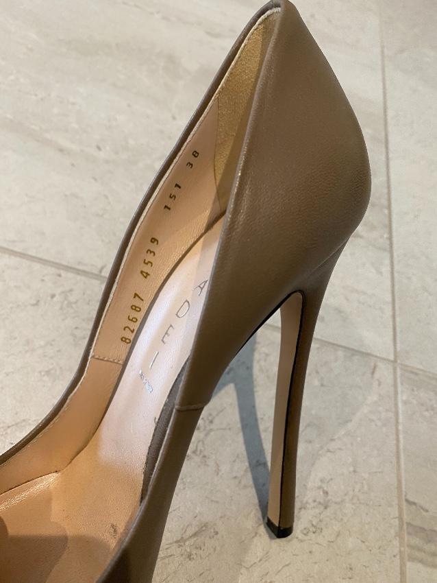 Casadei Taupe Platform Stiletto Pumps