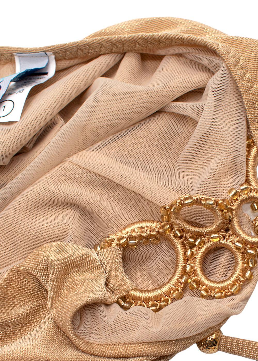 My Beachy Side Gold One Shoulder Swimsuit