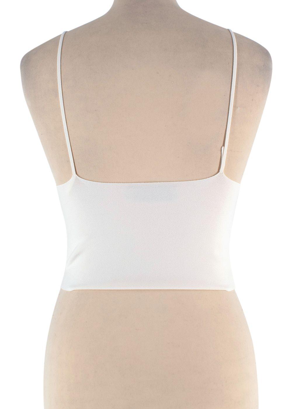 Valentino Fine Knit White Strappy Vest