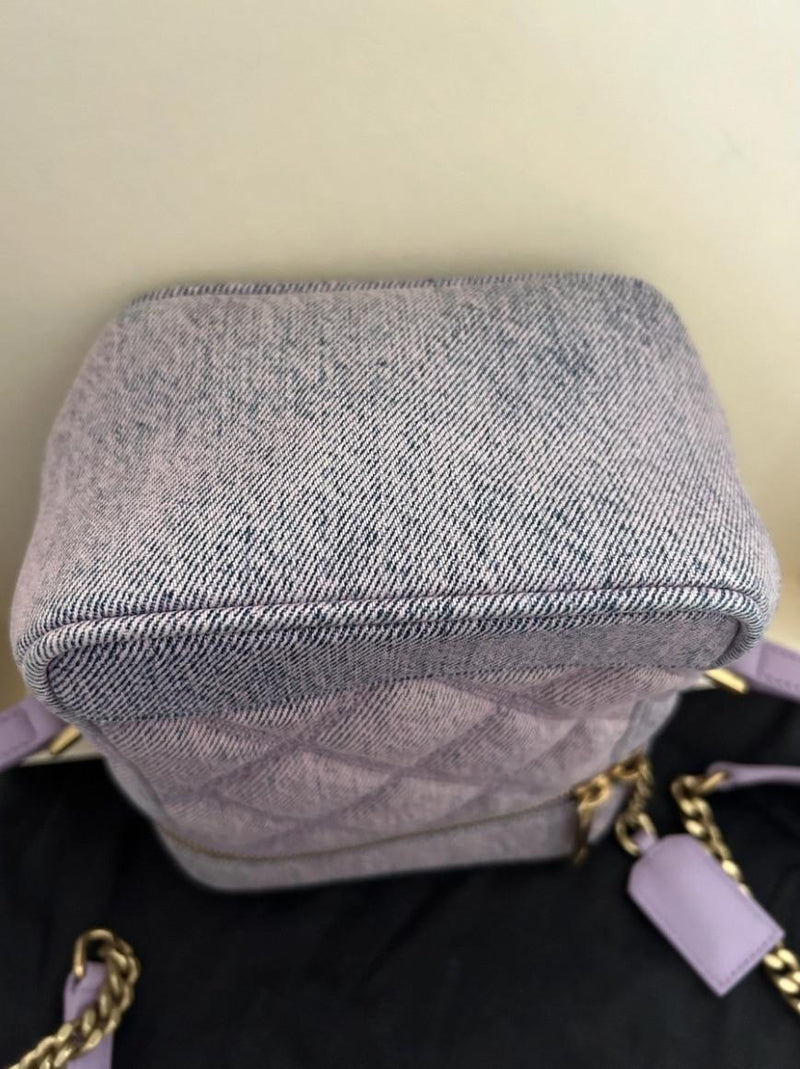 Lilac Denim Vanity Bag