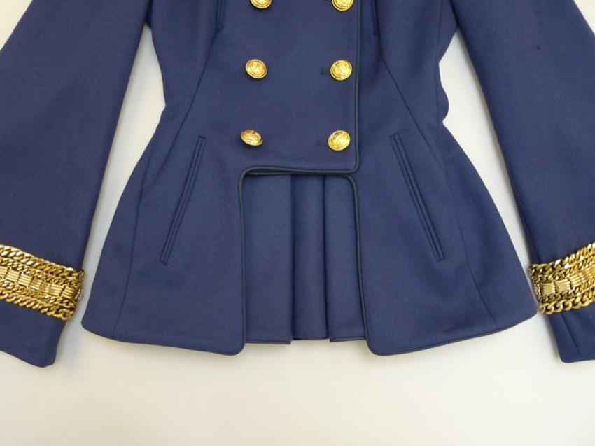 Alexander McQueen Blue Military Double Breasted Jacket