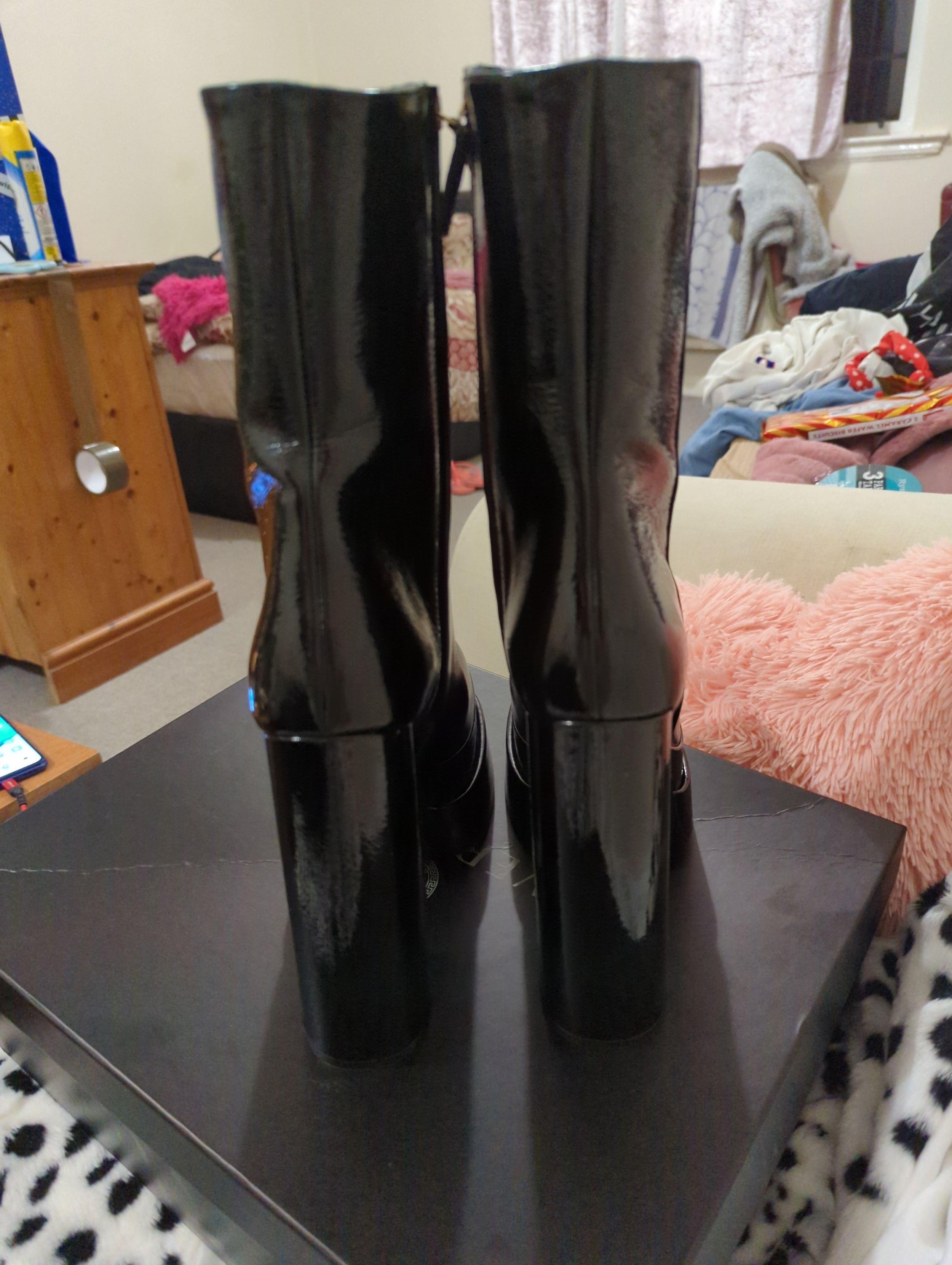 Black Patent Aevitas Platform Boots