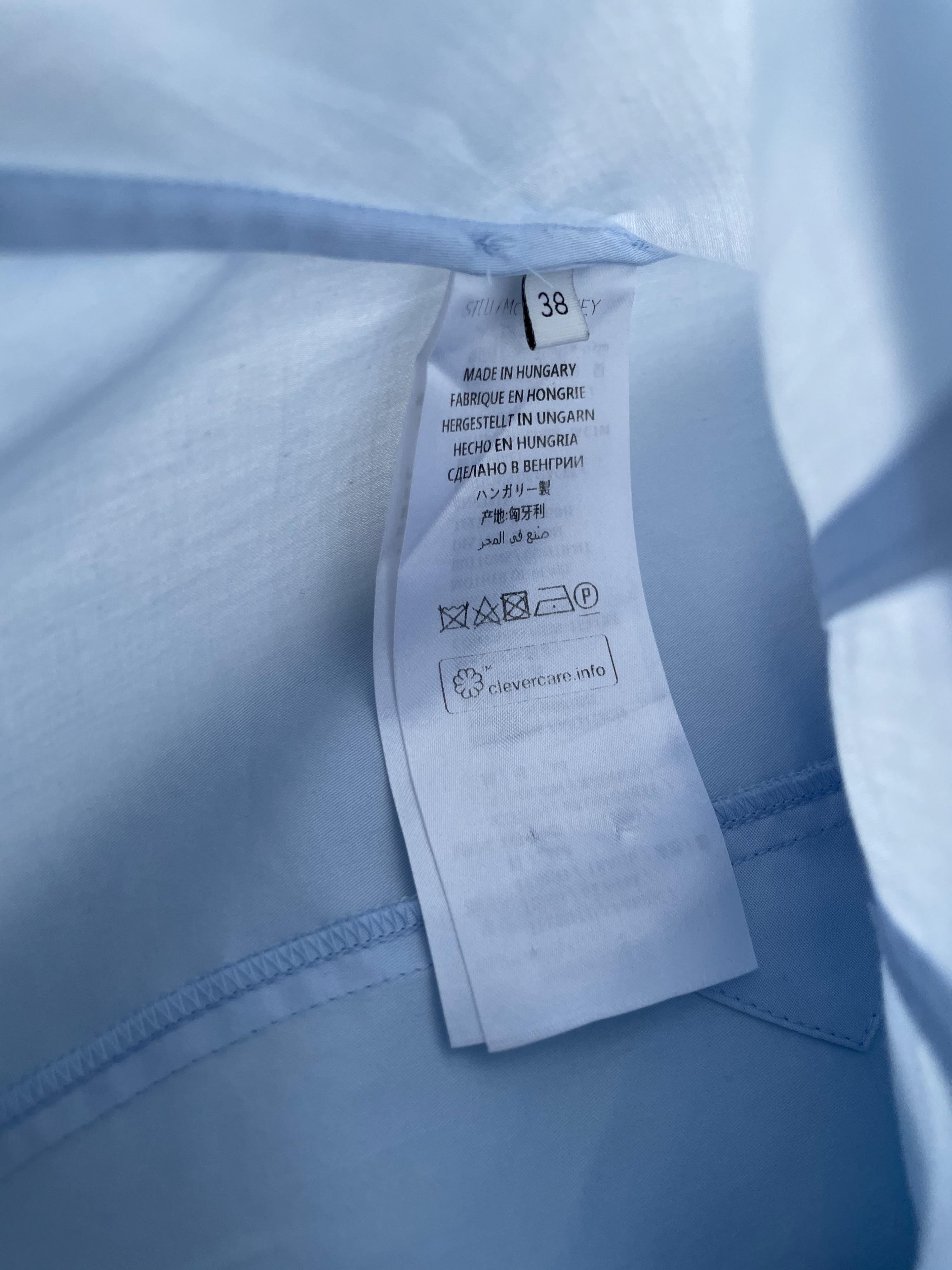 Light blue cotton shirt dress