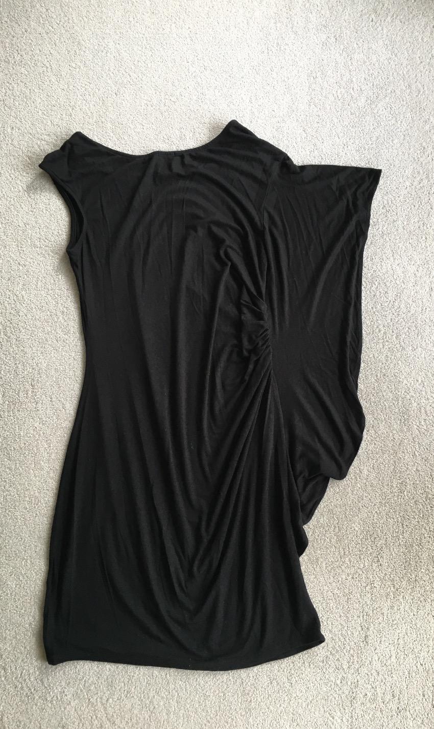 Ella Moss asymmetric flutter black dress