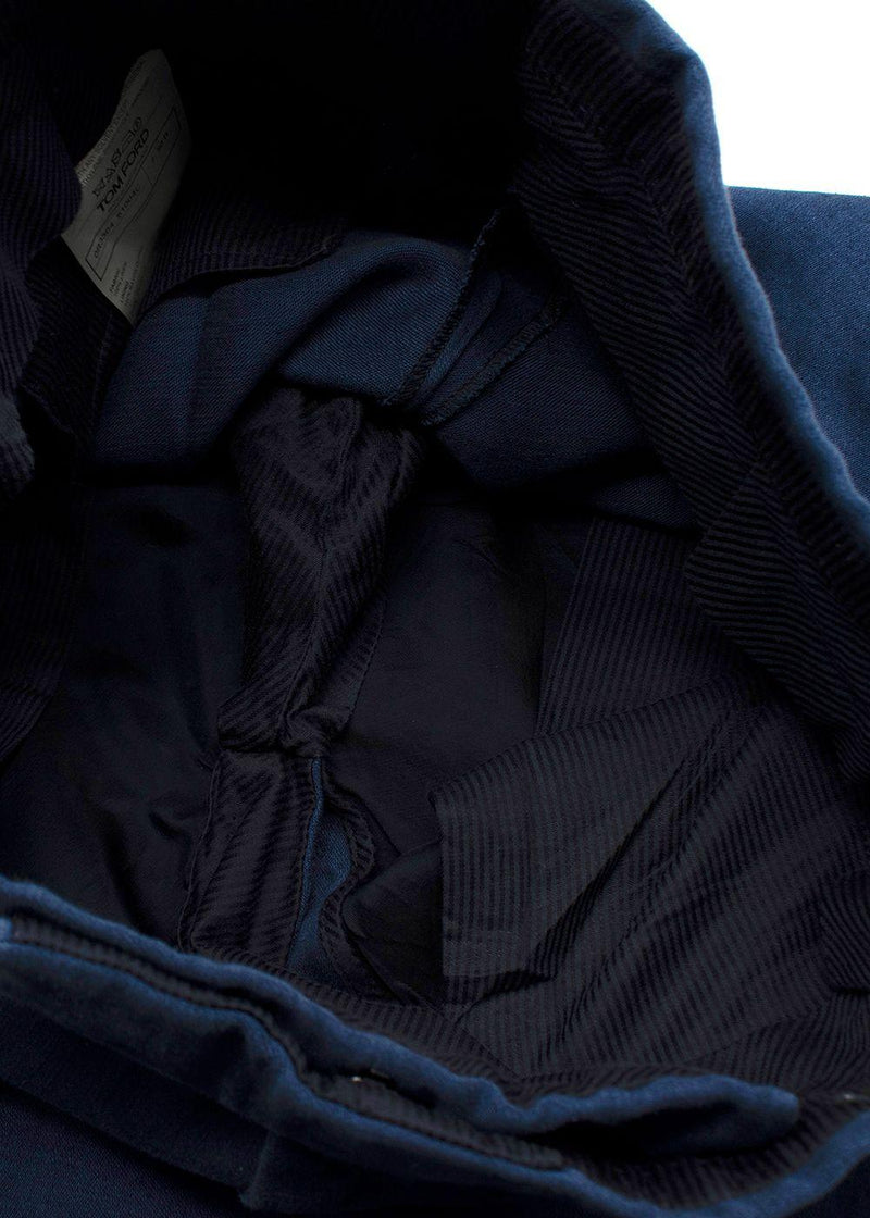 Tom Ford Navy Linen Trousers