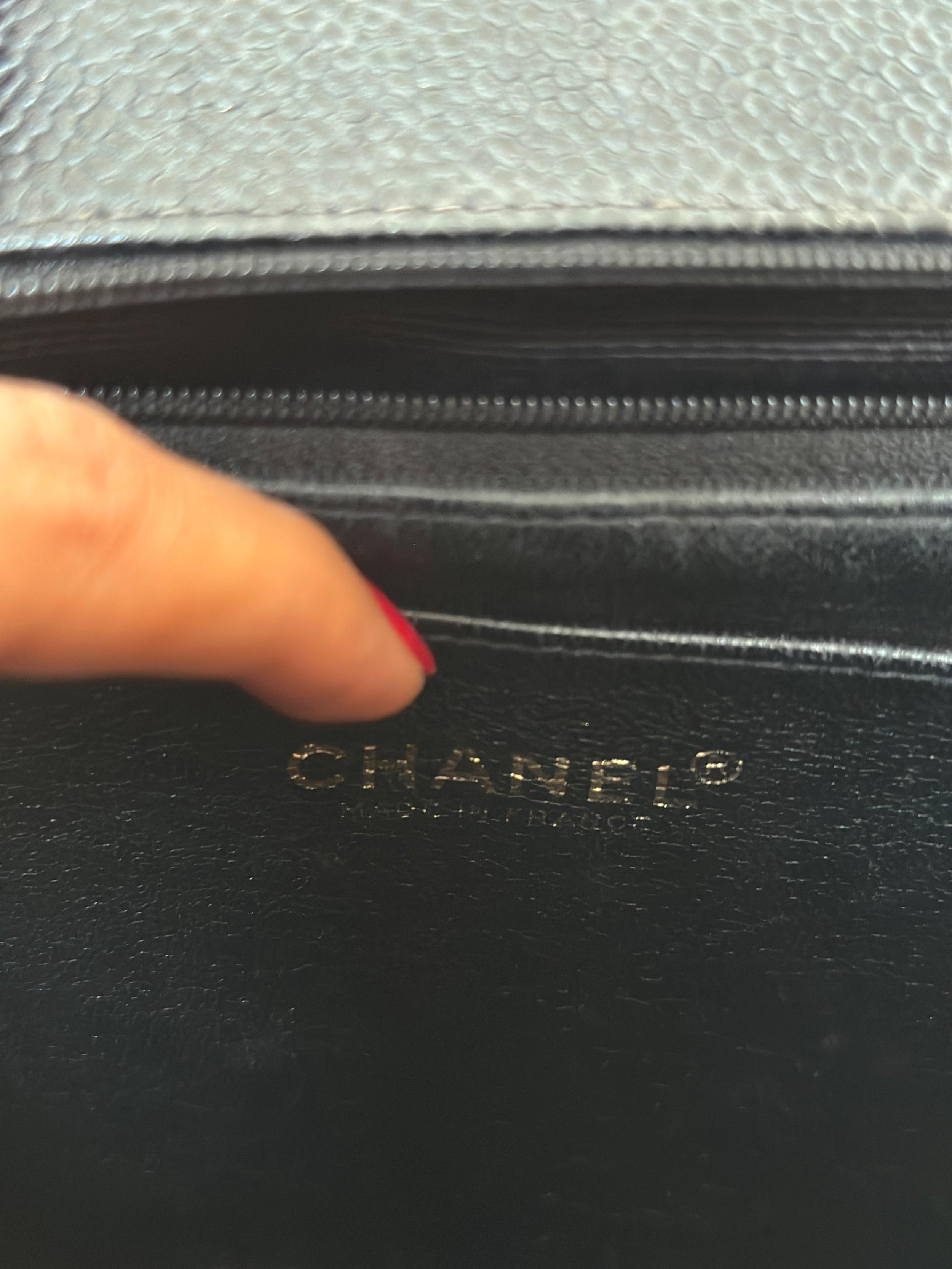 Chanel Black Vintage Caviar Leather Jumbo Flap Bag