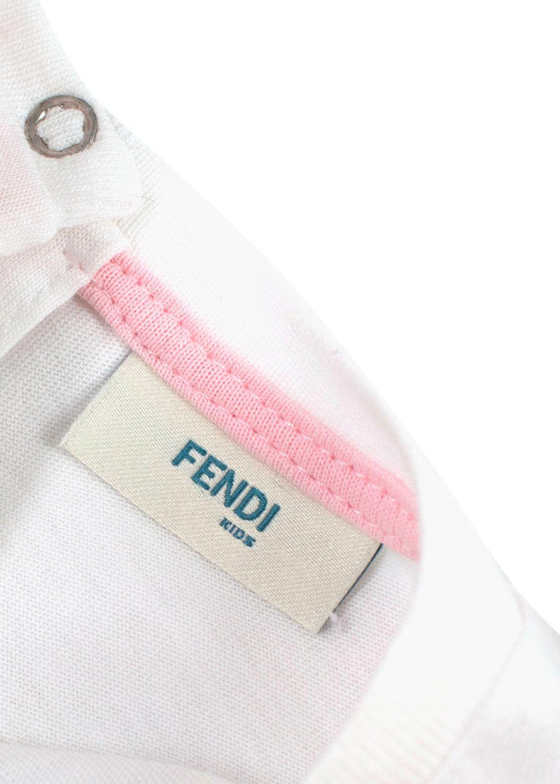 Fendi White and Pink Cherry Print Dress (12 Months)