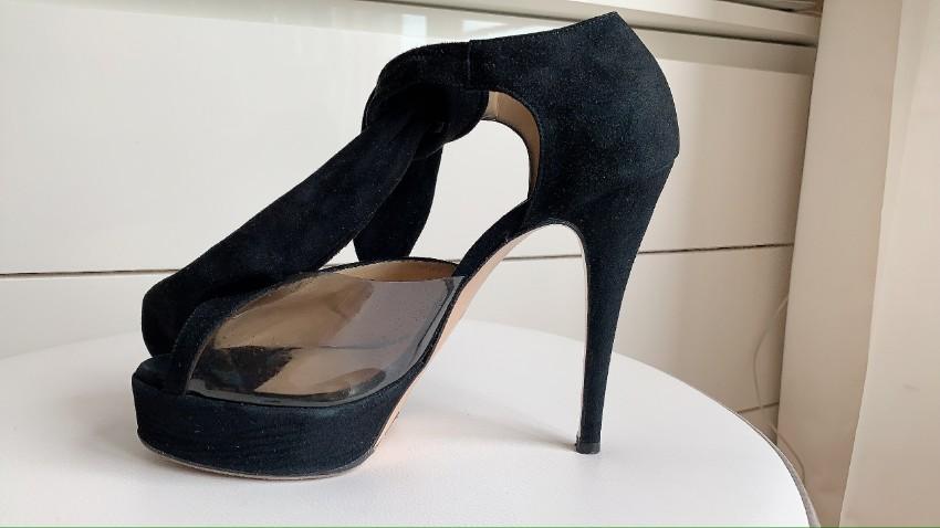 Bionda Castana Black Suede Joan Sandals