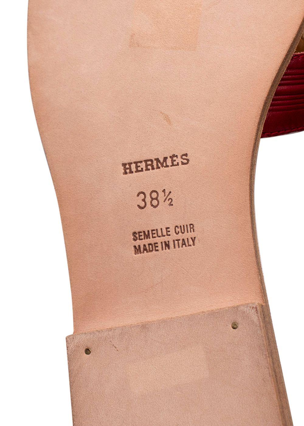 Hermes Veau Tamponne Oran Sandals