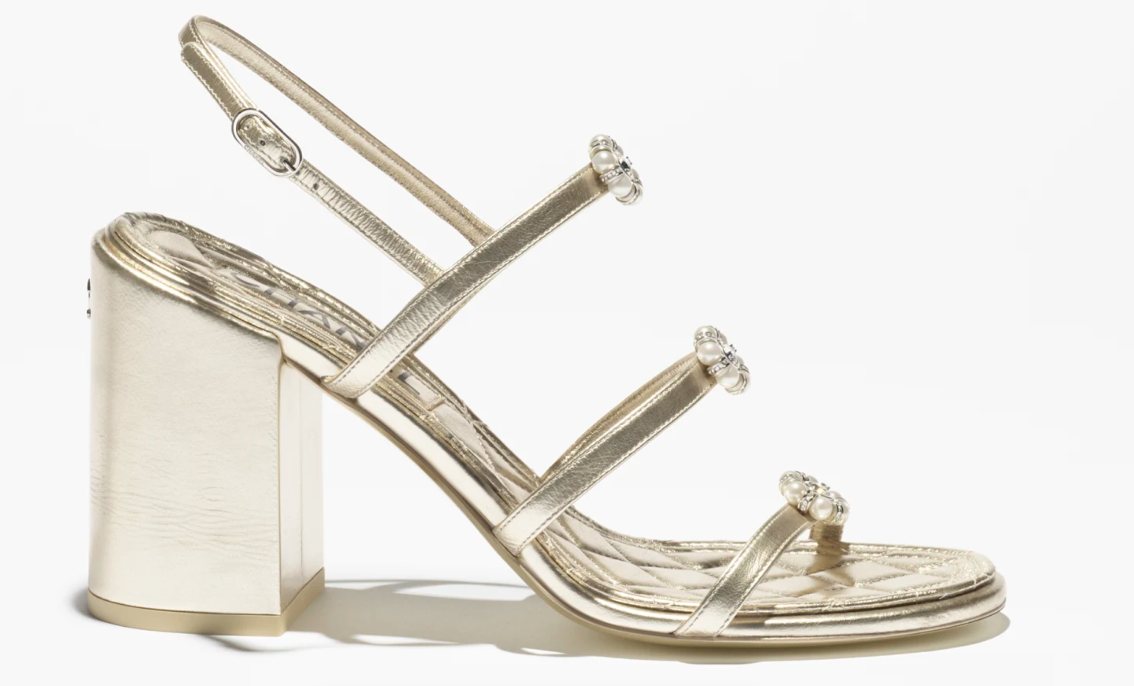 Chanel Gold Resort Show Runway Shoes from 2206 Show