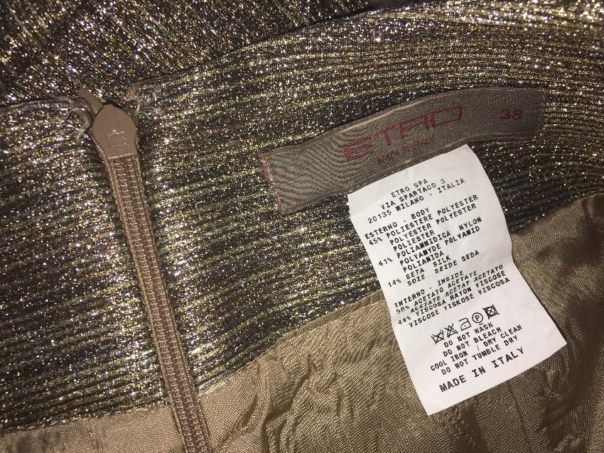 Etro Gold Shimmer Skirt