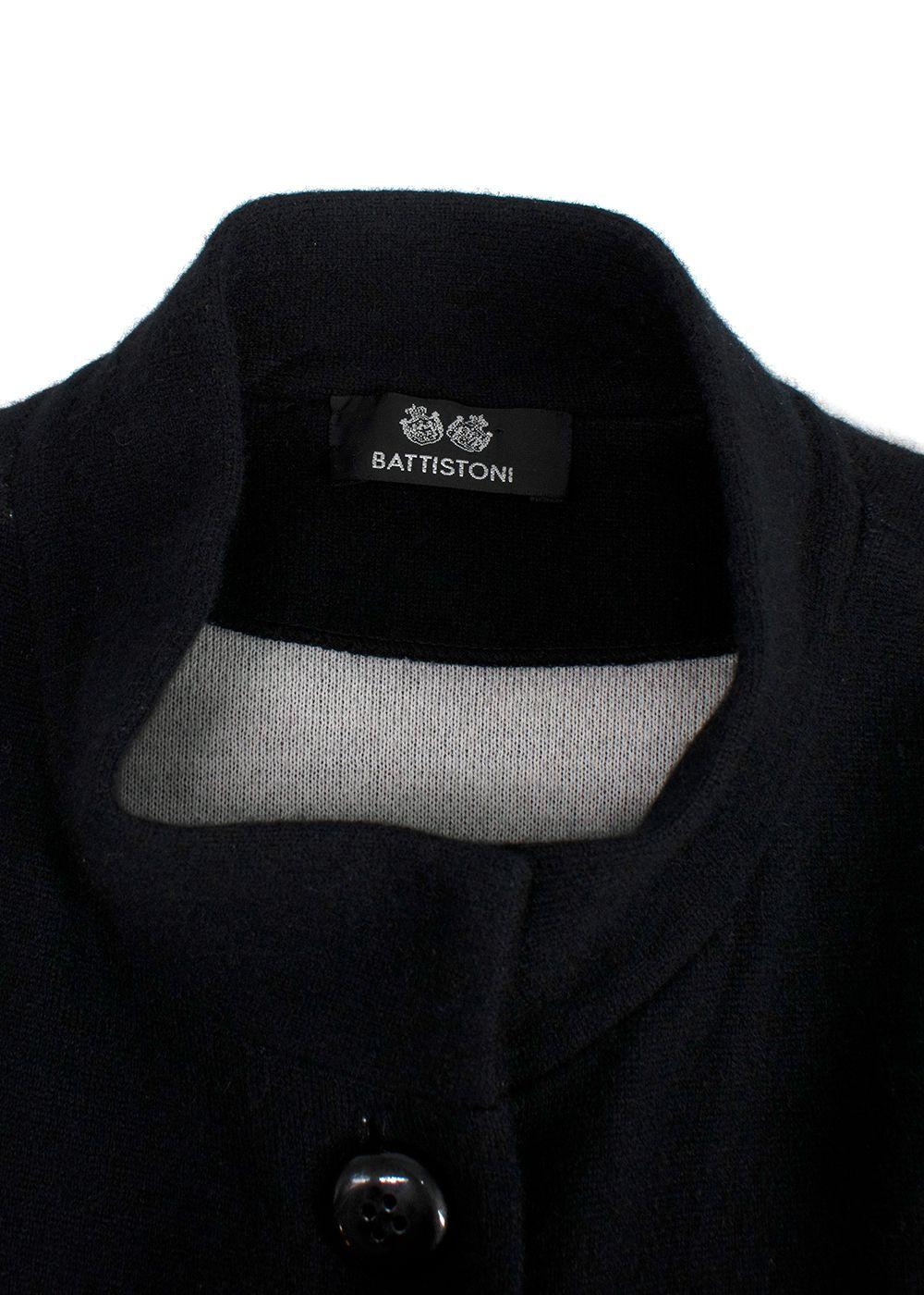 Battistoni Black Cashmere Long Coat