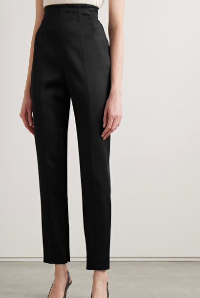 Khaite Lenn High-Rise Crepe Trousers