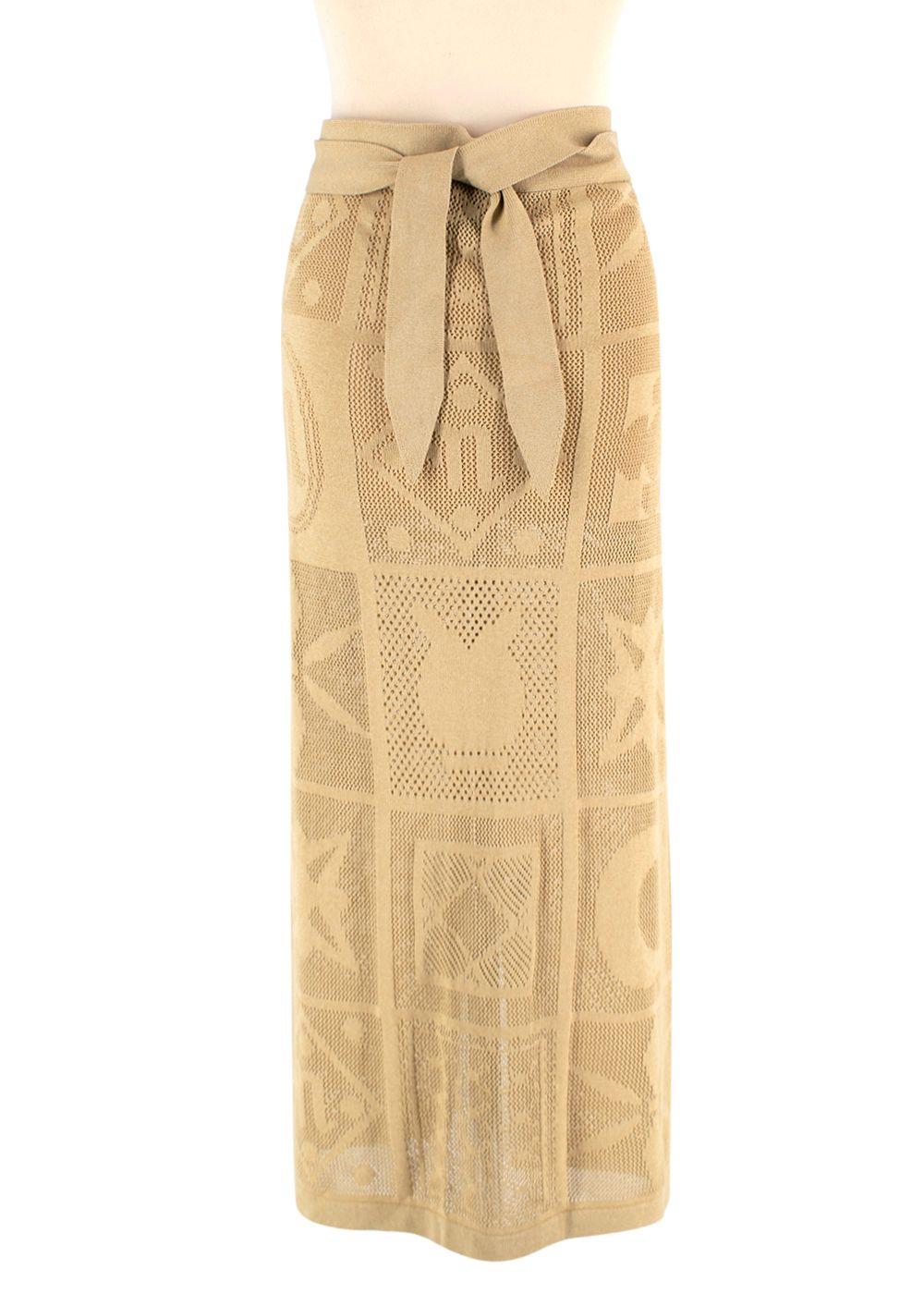 Nanushka Ochre Knit Wrap Sarong