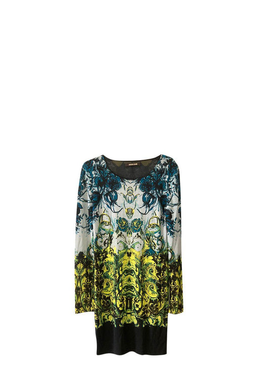 Multicoloured Printed Long Sleeve Dress