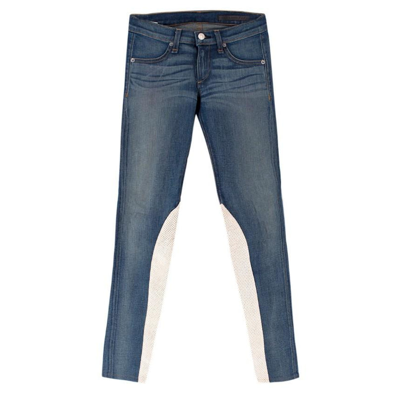 Rag and Bone Blue Skinny Jeans with White Stripe