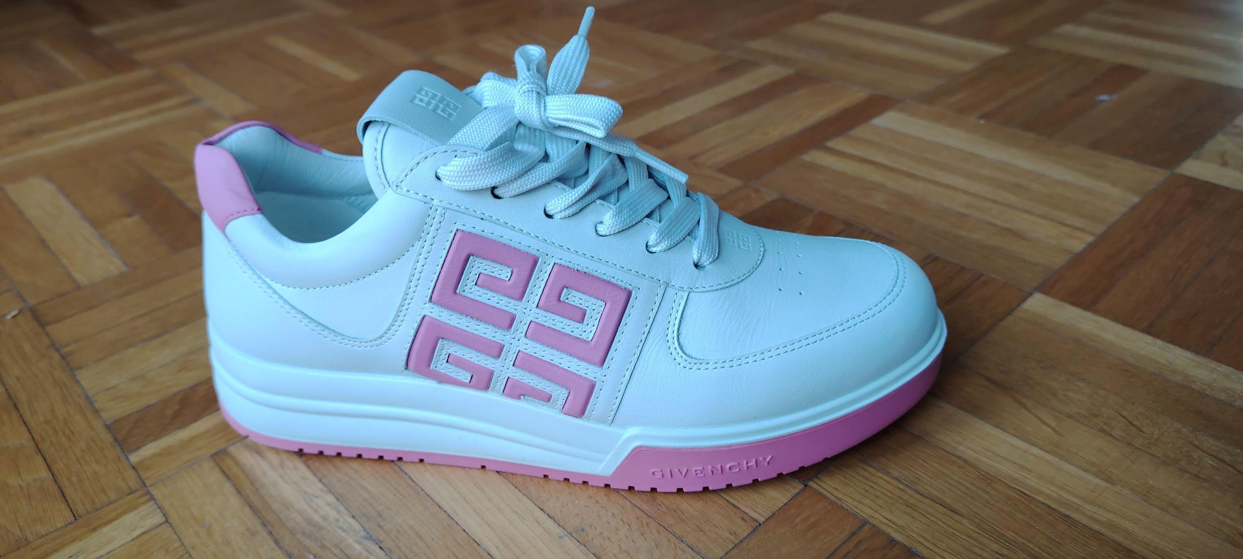 Givenchy White 4G Leather Sneakers