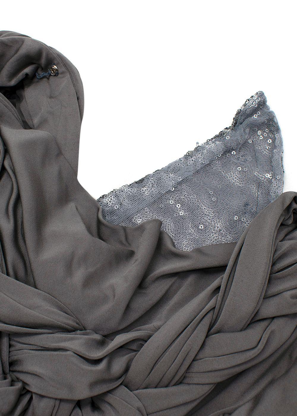 Donna Karan Braided Front Twist Gown