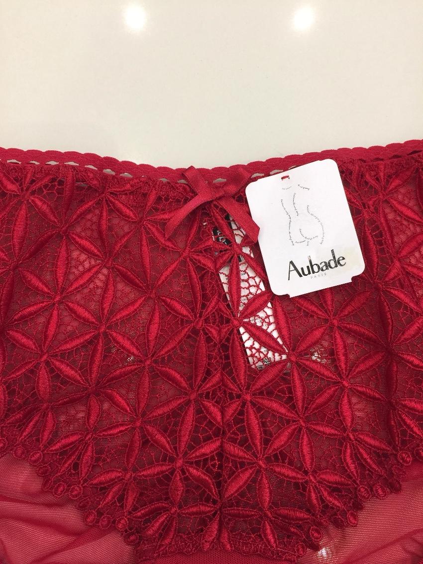 Aubade Paris red guipure lace briefs