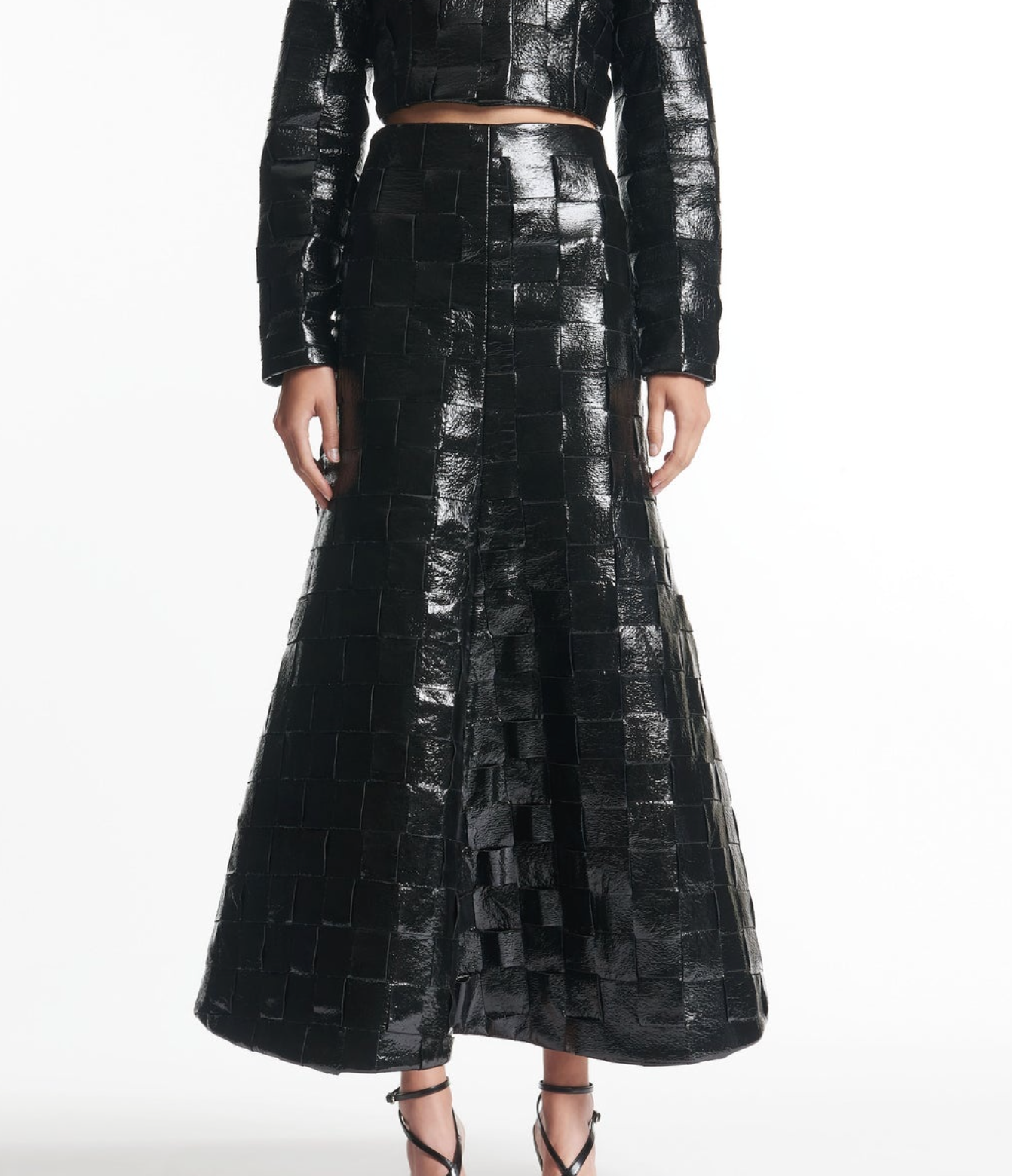 A.W.A.K.E. Mode Weaved Flared Skirt