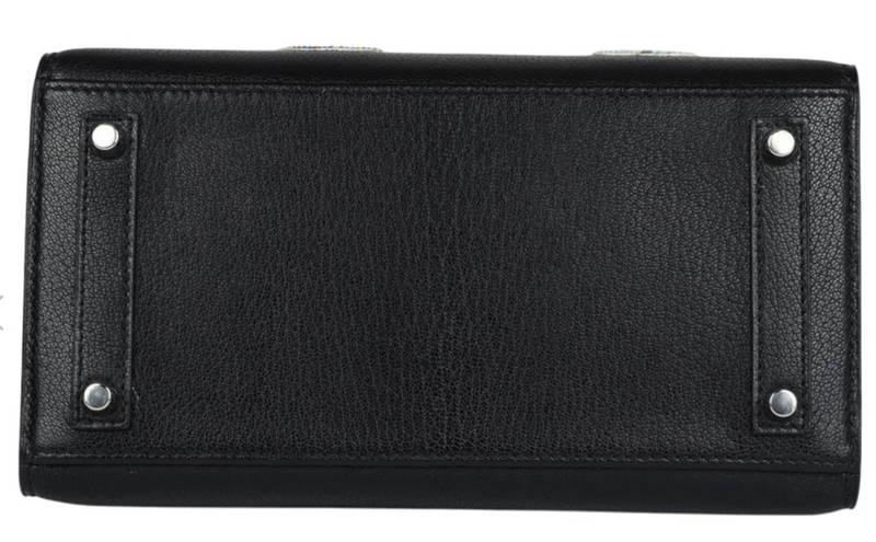 Hermès Birkin 20 Sellier "Bouclerie Moderne Casaque" Chèvre Chamkila Noir with Palladium Hardware